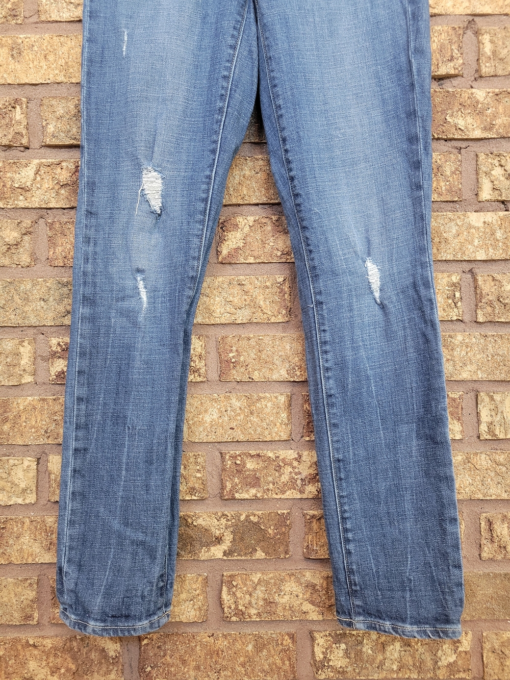 J. Crew Skinny Denim Jeans Distressed Size 26 Cotton Stretch - Picture 5 of 10